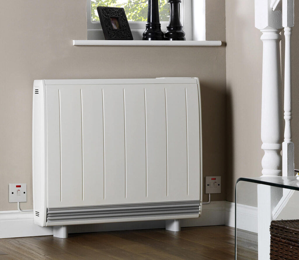 Electric heater installed in a residential property