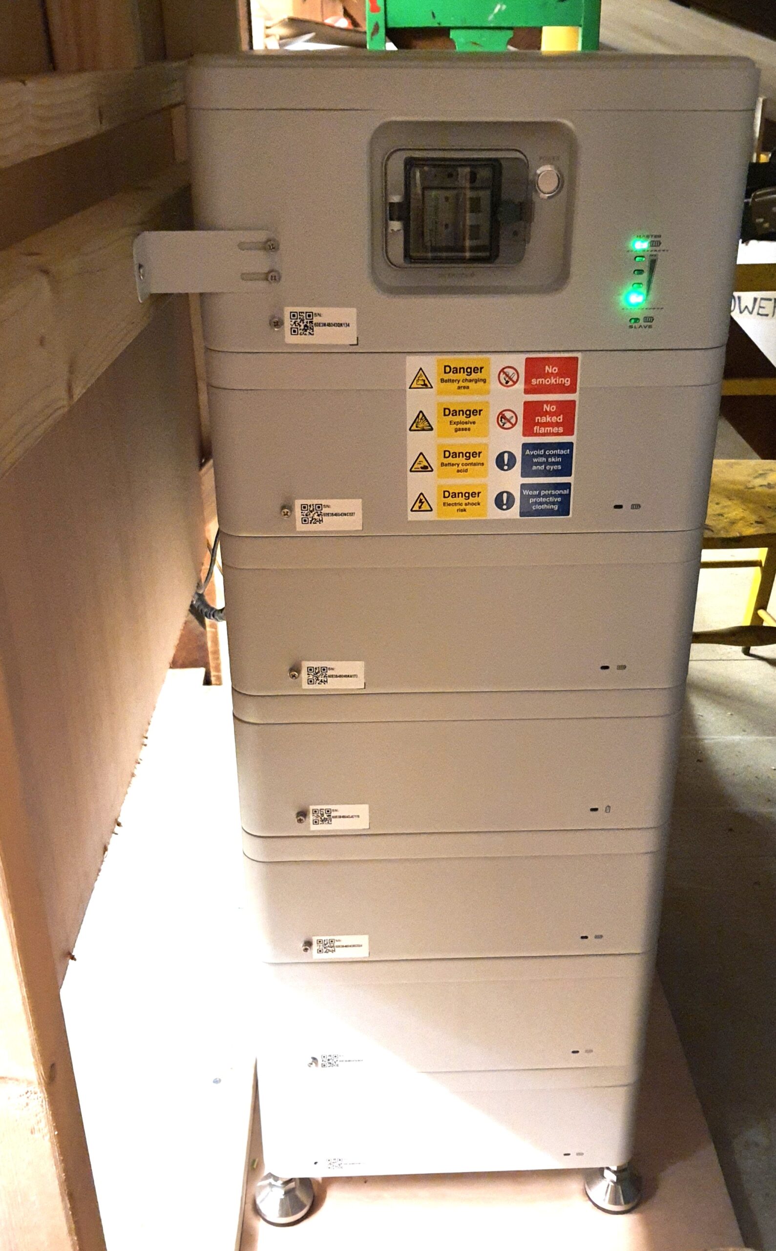 Battery storage unit at Shottery Memorial Hall