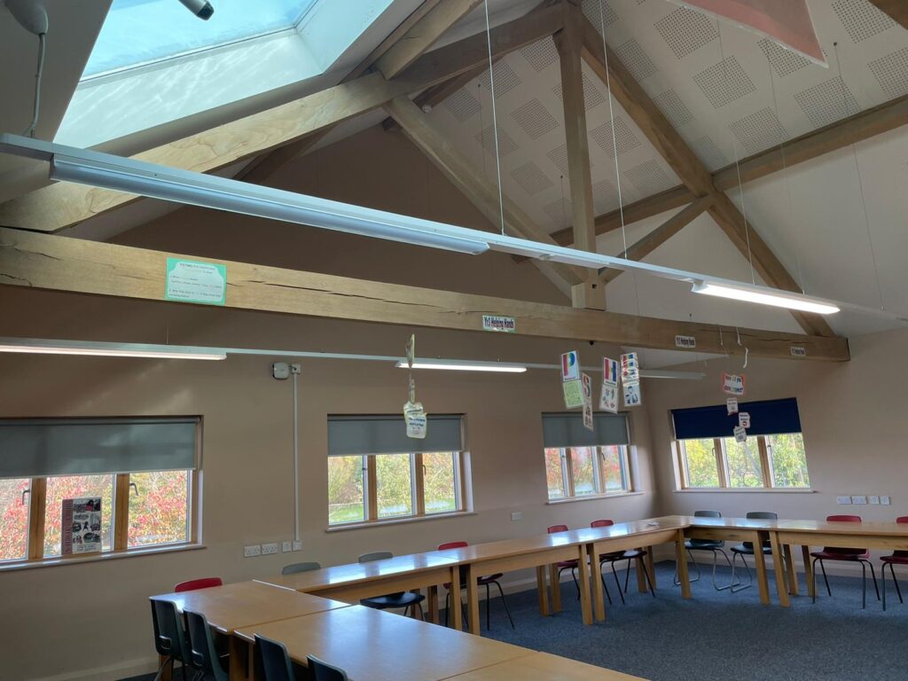 Conference hall with a professional lighting installation