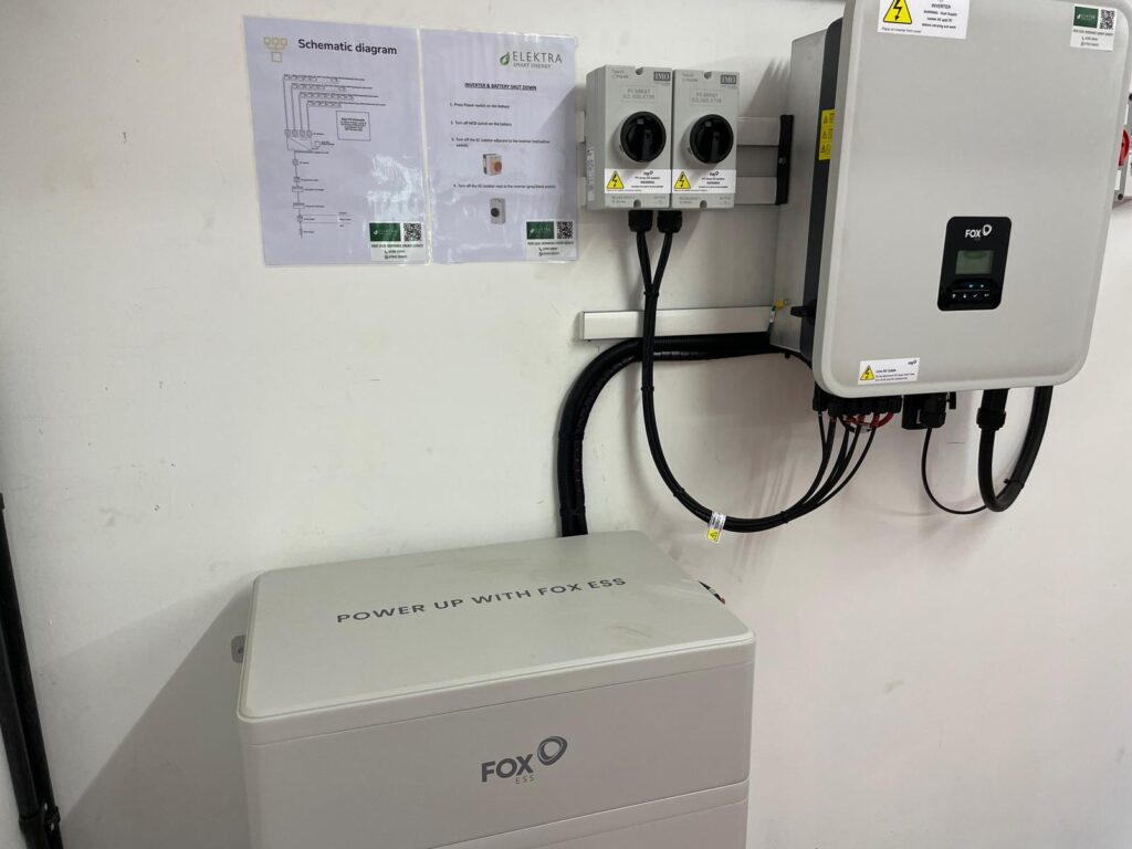 Fox solar battery installation